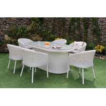 2017 Hochwertige Poly Rattan Aluminium Rahmen Outdoor Dining Set aus Vietnam